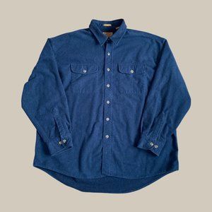 St John's Bay Navy Flannel Chamois Cloth Shirt